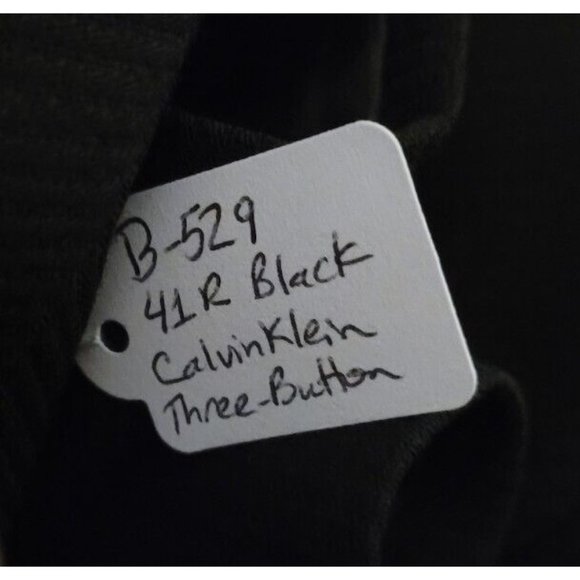 CALVIN KLEIN 41R MEN SPORT COAT BLACK WOOL THREE-BUTTON CORDUROY PATTERN B529 - Picture 11 of 11